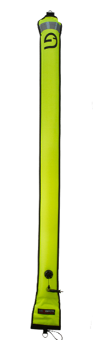 SubGravity Deluxe Surface Marker Buoy DSMB with Metal Oral/BC Inflator Yellow
